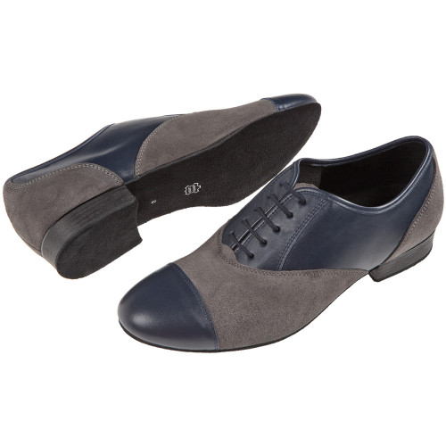 Diamant Men´s Dance Shoes 077-025-455 - Leather/Suede Blue/Gray   - Größe: UK 7,5