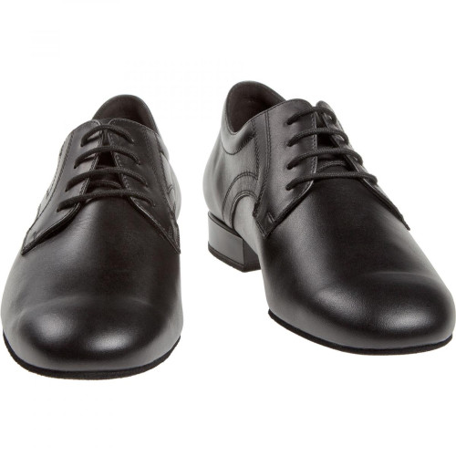 Diamant Mens Dance Shoes 085-025-028 - Leather Black - Wide - 2 cm