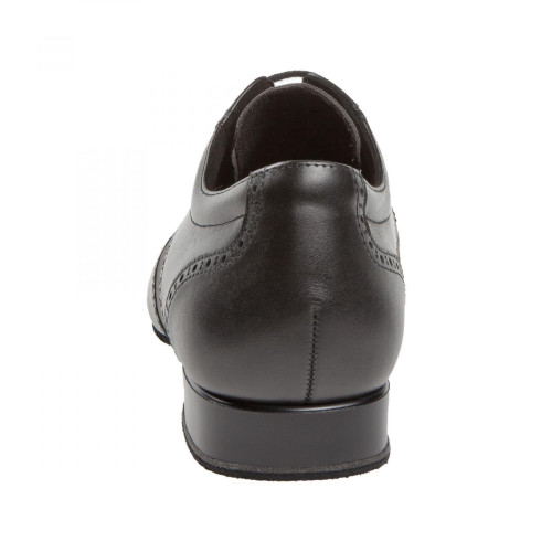 Diamant Hombres Zapatos de Baile 099-025-376 - Cuero Negro / Ante Gris - Ancho [UK 8]