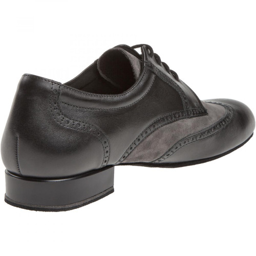 Diamant - Homens Sapatos de Dança 099-025-376 - Pele Preto [Longe] - 2 cm