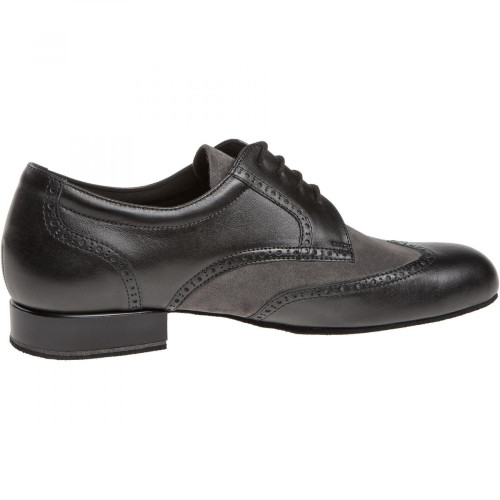 Diamant Hombres Zapatos de Baile 099-025-376 - Cuero Negro [Ancho] - 2 cm