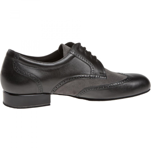 Diamant - Homens Sapatos de Dança 099-025-376 - Pele Preto [Longe] - 2 cm