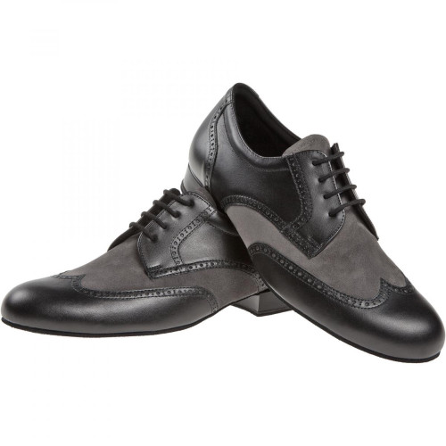 Diamant Hombres Zapatos de Baile 099-025-376 - Cuero Negro [Ancho] - 2 cm