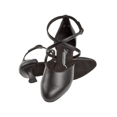 Diamant Mujeres Zapatos de Danza 048-068-034 - Cuero Negro - 5 cm