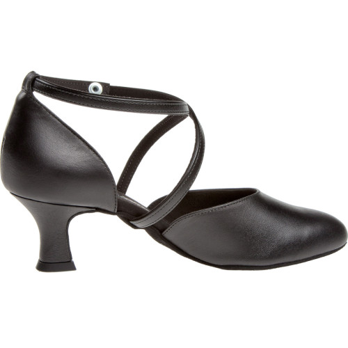 Diamant Mulheres Sapatos de Dança 048-068-034 - Preto Couro - 5 cm