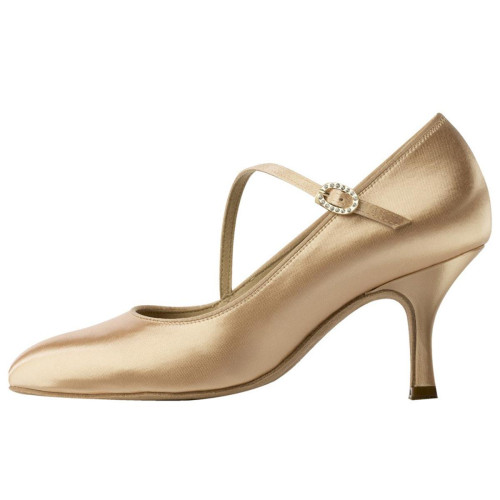 Supadance Ladies Ballroom Dance Shoes 1004 - Flesh Satin - Regular - 2.5" Contour [UK 4,5]