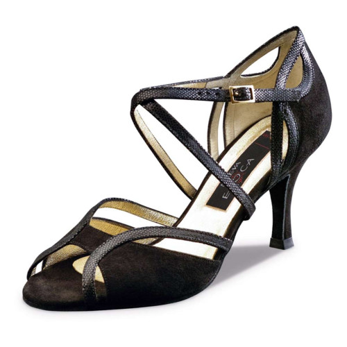 Nueva Epoca Sapatos de Dança Shakira - Camurça Preto - 8 cm