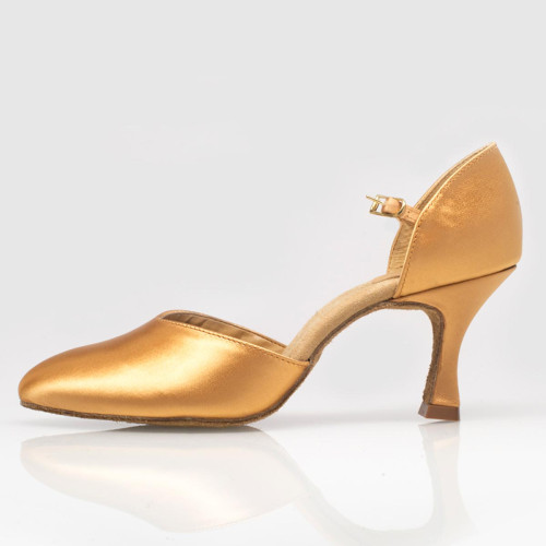 Ray Rose Women´s dance shoes 103 - Flesh Satin - Medium Flare - Size: UK 3,5