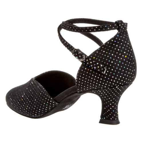 Diamant Mulheres Sapatos de Dança 105-068-155 - Veludo Preto - 5 cm