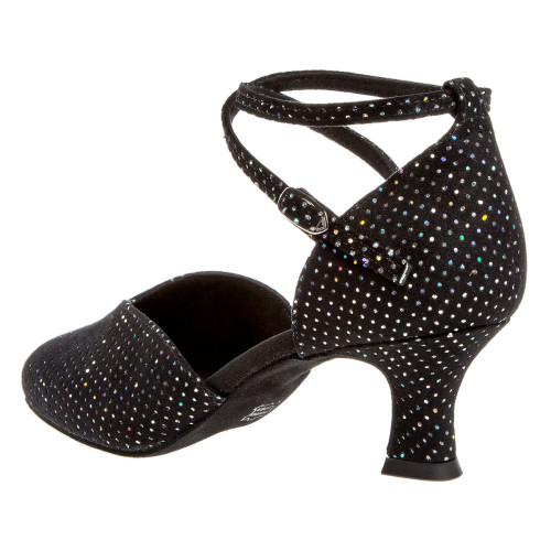 Diamant Femmes Chaussures de Danse 105-068-155 - Velours Noir/Multicouleur  - Größe: UK 5