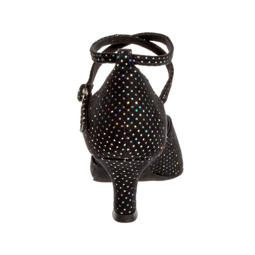 Diamant Mujeres Zapatos de Baile 105-068-155 - Terciopelo Negro/Multicolor [UK 4,5]