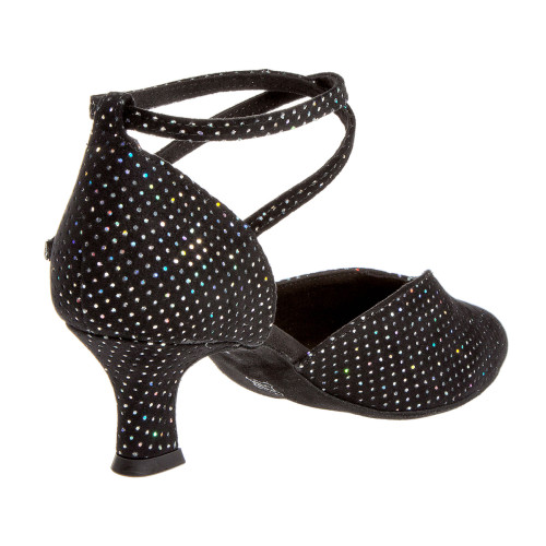 Diamant Damen Tanzschuhe 105-068-155 - Samt Schwarz/Multicolor [UK 6]