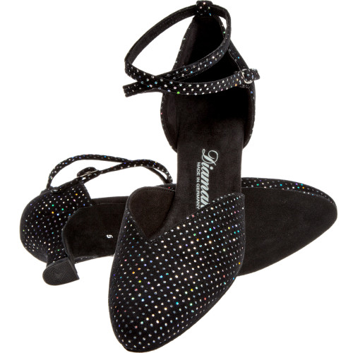Diamant Femmes Chaussures de Danse 105-068-155 - Velours Noir/Multicouleur [UK 6]