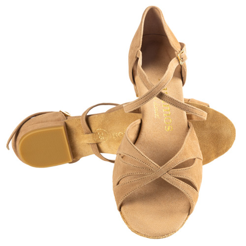 Rummos Mujeres Zapatos de Baile Lola - Nobuk LigBrown - Normal - 20 Block - EUR 39,5