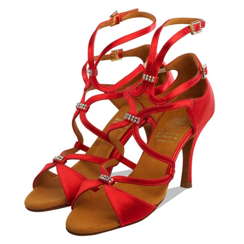 Supadance Femmes Chaussures de Danse 1062 - Satin Rouge Normal / 3" (7,62 cm) Stiletto / UK 4,5 -- EUR 37 -- US 7