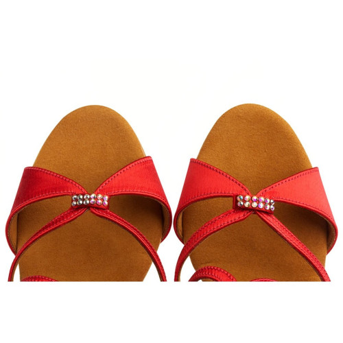 Supadance Mujeres Zapatos de Baile 1062 - Satén Rojo Regular / 3" (7,62 cm) Stiletto / UK 4,5 -- EUR 37 -- US 7