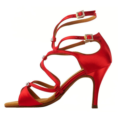 Supadance Mulheres Sapatos de dança 1062 - Cetim Vermelha Regular / 3" (7,62 cm) Stiletto / UK 4,5 -- EUR 37 -- US 7