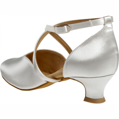 Diamant Women´s dance shoes 107-013-092 - White Satin - 4,2 cm
