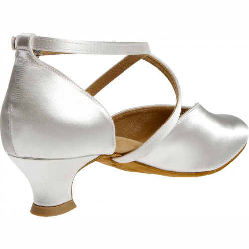 Diamant Damen Tanzschuhe 107-013-092 - Satin Weiß - 4,2 cm