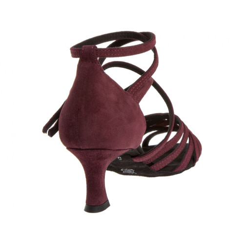 Diamant Mujeres Zapatos de Baile 108-077-132 - Cuero velours Bordeaux - 5 cm