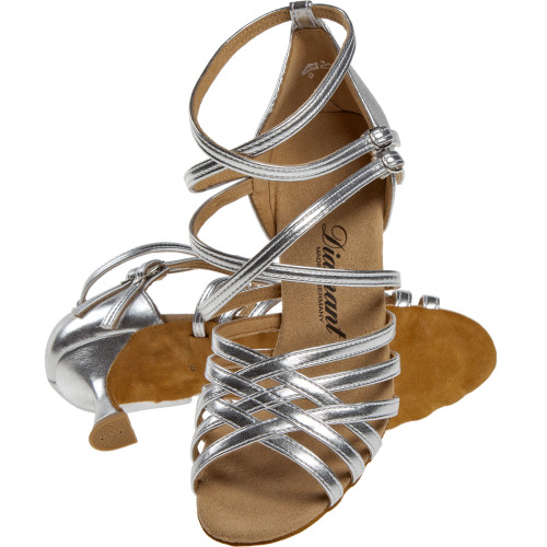 Diamant Women´s dance shoes 108-087-013 - Silver Leather - 6,5 cm