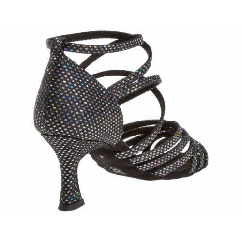 Diamant Women´s dance shoes 108-087-183 - Black/Silver - 6,5 cm Flare  - Größe: UK 6,5
