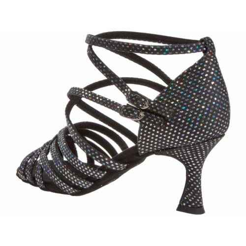 Diamant Mulheres Sapatos de dança 108-087-183 - Preto/Prata - 6,5 cm Flare  - Größe: UK 6,5