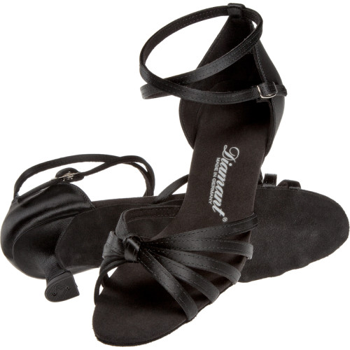 Diamant Sapatos de Dança 109-077-091 - Cetim Preto - 5 cm Flare  - Größe: UK 4