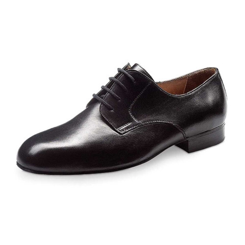 Werner Kern Hommes Chaussures de Danse Milano - Cuir Noir - Large   - Größe: UK 8