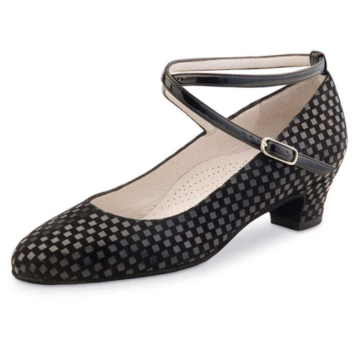 Werner Kern Mujeres Zapatos de Baile Alice Comfort - Negro Quadratino - 3,4 cm [UK 5,5]