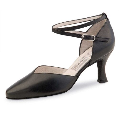 Werner Kern Donne Scarpe da Ballo Betty - Pelle Nero - 6,5 cm  - Größe: UK 5