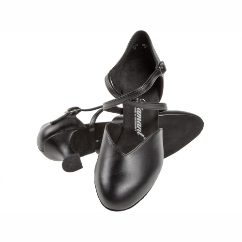 Diamant Women´s dance shoes 113-009-034 - Black Leather - 5,5 cm Spanish [UK 6]