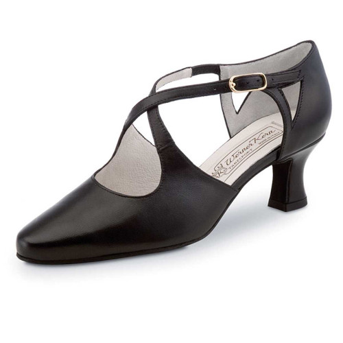 Werner Kern Dames Dansschoenen Ines - Leer Zwart - 5,5 cm  - Größe: UK 4,5