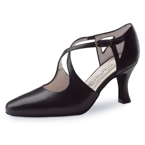 Werner Kern Damen Tanzschuhe Ines - Leder Schwarz - 6,5 cm [UK 4]