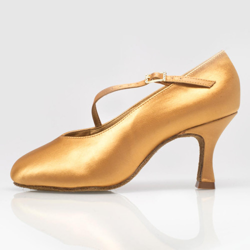 Ray Rose Women´s dance shoes 116 Rockslide - Flesh Satin - Medium Flare - Size: UK 5,5