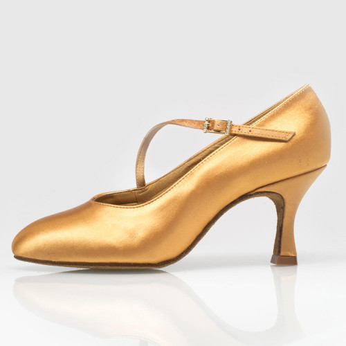 Ray Rose - Sapatos de Dança 119 Nimbus - Flesh Cetim - Medium (Regular) - 2.5" Flare  - Größe: UK 4