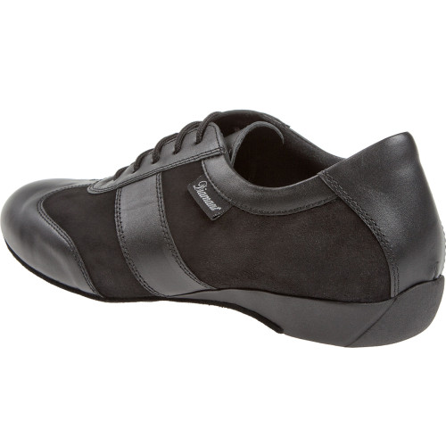 Diamant Hombres Ballroom Sneakers 123-225-070 - Cuero Negro [Ancho] - 2,5 cm