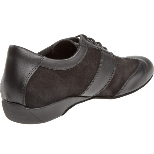 Diamant Mens Ballroom Sneakers 123-225-070 - Black Leather [Wide] - 2,5 cm