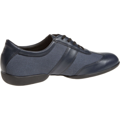 Diamant Hombres Dance Sneakers 123-325-565 - Ante/Canvas Navy Azul - Comfort [UK 11,5]