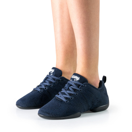 Anna Kern Damen Dance Sneakers 130 Bold - Blau/Schwarz - Sneaker Sohle  - Größe: UK 6,5