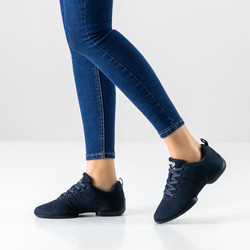 Anna Kern Damen Dance Sneakers 130 Bold - Blau/Schwarz - Sneaker Sohle  - Größe: UK 5,5