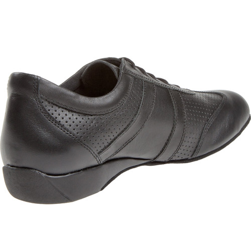 Diamant Hombres Ballroom Sneakers 133-225-042 - Cuero Negro [Ancho] - 2,5 cm