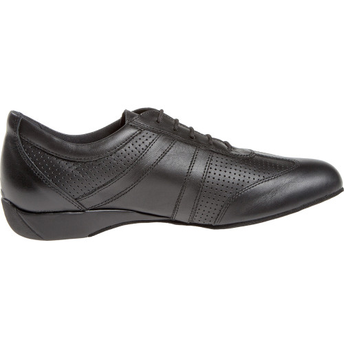 Diamant Heren Ballroom Sneakers 133-225-042 - Leer Zwart [Brede] - 2,5 cm