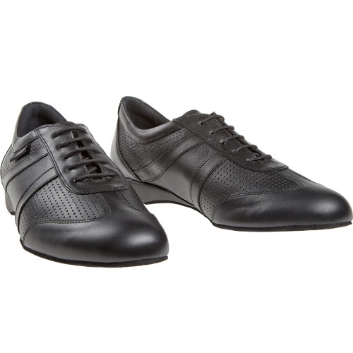 Diamant Uomini Ballroom Sneakers 133-225-042 - Pelle Nero [Largo] - 2,5 cm