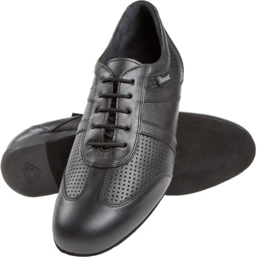 Diamant Hombres Ballroom Sneakers 133-225-042 - Cuero Negro [Ancho] - 2,5 cm