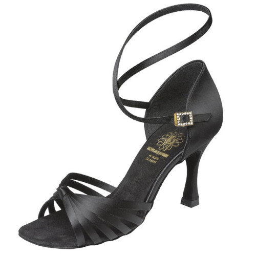 Supadance Ladies Latin Dance Shoes 1066 - Black Satin - Regular - 2.5" Flare - Size: UK 3