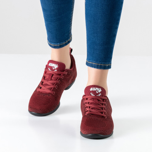 Anna Kern Damen Dance Sneakers 135 Bold - Textil Rot/Schwarz