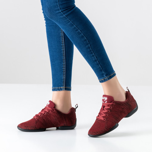 Anna Kern Damen Dance Sneakers 135 Bold - Textil Rot/Schwarz