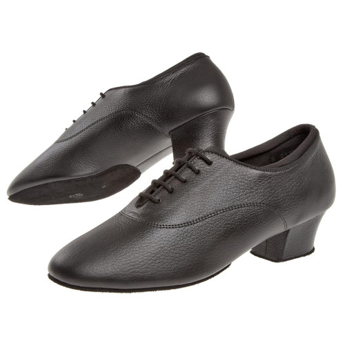 Diamant Hommes Latin Chaussures de Danse 138-224-034 - Cuir Noir - 4 cm