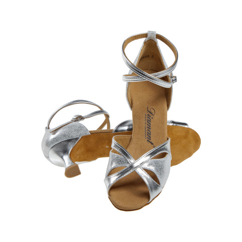 Diamant Mujeres Zapatos de Baile 141-077-463 - Sintético/Velour Plateado - 5 cm